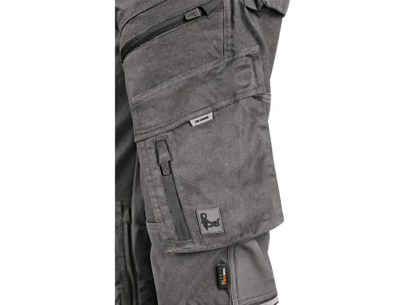 Kalhoty CXS LEONIS, pánské, šedé s černými doplňky, vel. 54